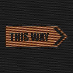 Image showing This way sign on black background