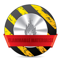 Image showing Flammabile material warning sign