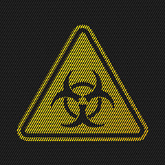 Image showing Bio hazard sign on striped background