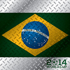 Image showing Abstract 2014 world cup poster