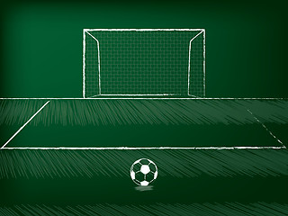 Image showing Soccer free kick theme