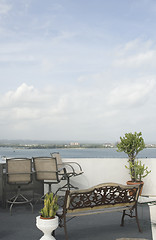 Image showing rooftop view san juan harbor