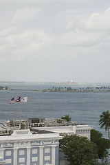 Image showing san juan harbor and the fortaleza