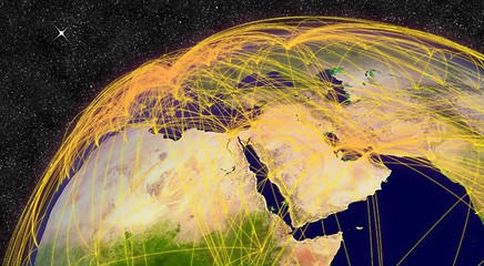 Image showing Air travel in Middle East