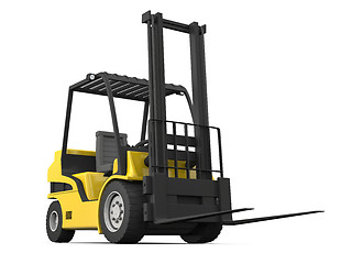 Image showing Yellow forklift