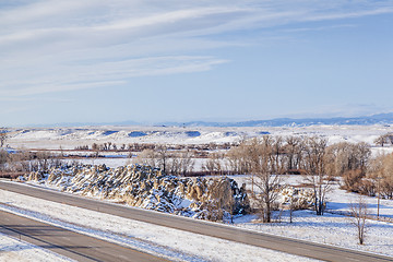 Image showing Colorado freeway at winter