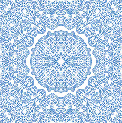 Image showing Abstract blue pattern on white