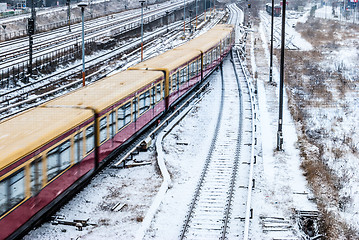 Image showing Snowy railroad