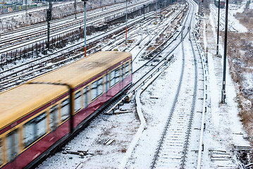 Image showing Snowy railroad