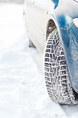 Image showing closeup of car winter tire