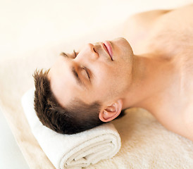 Image showing man in spa