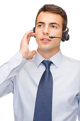 Image showing friendly male helpline operator