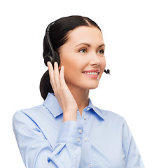 Image showing friendly female helpline operator