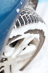 Image showing closeup of car winter tire
