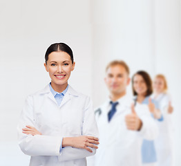 Image showing smiling female doctor