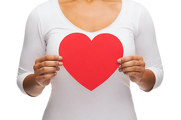 Image showing closeup of woman hands with heart