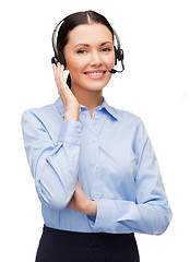 Image showing friendly female helpline operator