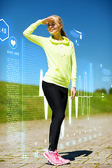 Image showing woman doing sports outdoors