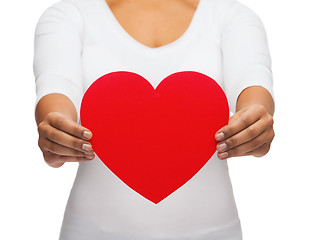 Image showing closeup of woman hands with heart