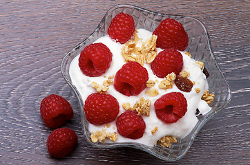 Image showing Raspberries Dessert