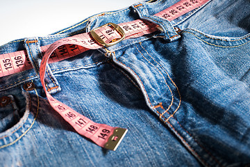 Image showing Jeans and centimeter