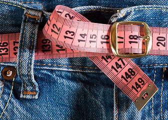 Image showing Jeans and centimeter