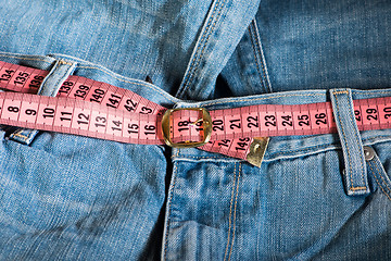 Image showing Jeans and centimeter