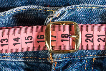 Image showing Jeans and centimeter