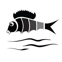 Image showing silhouette of fish