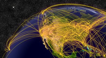 Image showing Air travel in North America