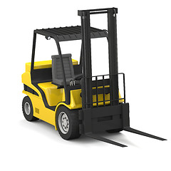 Image showing Modern yellow forklift