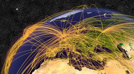 Image showing Air travel in Europe