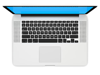 Image showing Laptop with white screen