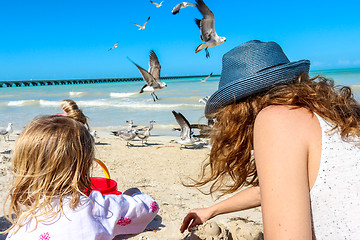 Image showing Mom daughter having a great time