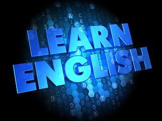 Image showing Learn English on Digital Background.