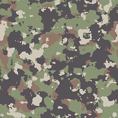 Image showing Woodland Camouflage. Seamless Tileable Texture.