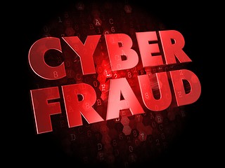Image showing Cyber Fraud on Digital Background.
