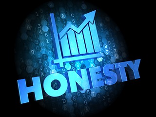 Image showing Honesty Concept on Digital Background.