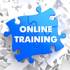 Image showing Online Training on Blue Puzzle.