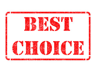 Image showing Best Choice on Red Rubber Stamp.