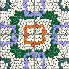 Image showing Multicolored Mosaic. Seamless Tileable Texture.