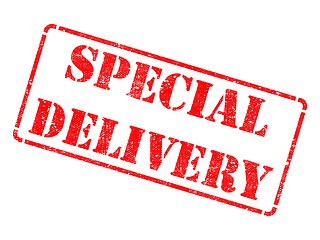 Image showing Special Delivery on Red Rubber Stamp.