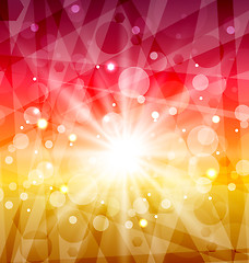 Image showing Abstract background with sun rays