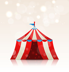 Image showing Open circus stripe entertainment tent 