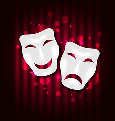 Image showing Comedy and tragedy theatre masks