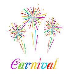 Image showing Sketch abstract colorful exploding firework for Carnival party 