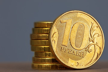 Image showing coins in stack