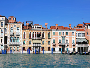 Image showing Italy. Venice. Beautiful view of famous Grand canal with venetia