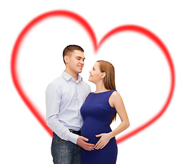 Image showing happy young family expecting child