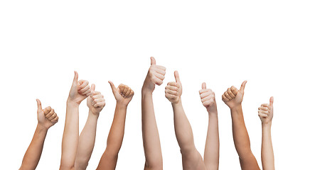 Image showing human hands showing thumbs up